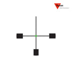 Trijicon AccuPoint 1-4x24 LPVO Rifle Scope Fiber Optic Tritium Green Dot German #4 Crosshair, German #4 Green Dot Crosshair reticle diagram
