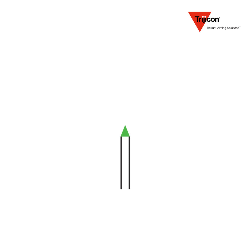 Trijicon AccuPoint 1-4x24 LPVO Rifle Scope Green Triangle Post BAC Reticle, Green Triangle Post reticle diagram