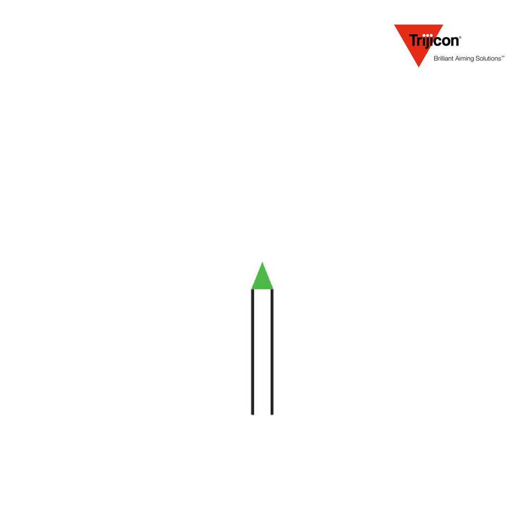 Trijicon AccuPoint 1-6x24 LPVO Rifle Scope Fiber Optic Tritium Green BAC Triangle Post, Green Triangle Post reticle diagram