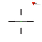 Trijicon AccuPoint 5-20x50 Rifle Scope Fiber Optic Tritium Green Dot Standard Duplex Crosshair, Green Dot Standard Duplex Crosshair reticle diagram