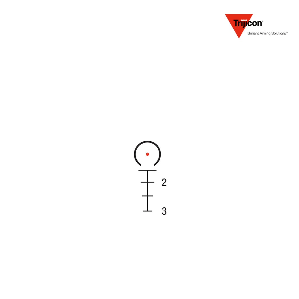 Trijicon ACOG 1.5x16S Rifle Scope Illuminated Red RTR, 9mm PCC BDC, Red RTR 9mm PCC reticle diagram