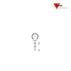 Trijicon ACOG 1.5x16S Rifle Scope Illuminated Red RTR, 9mm PCC BDC, Red RTR 9mm PCC reticle diagram