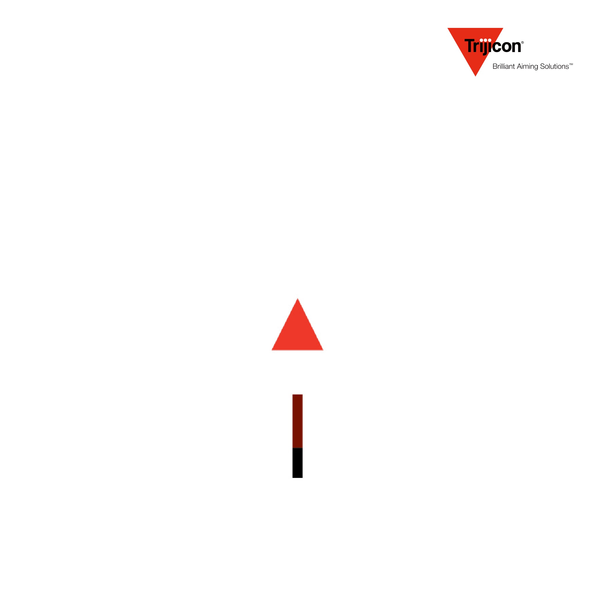Trijicon ACOG 2x20 Rifle Scope Dual-Illuminated Red 9.2 MOA Triangle, Red 9.2 MOA Triangle reticle diagram