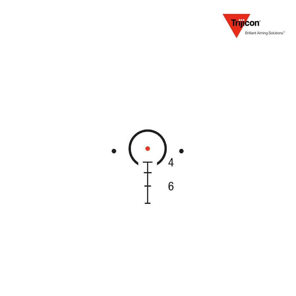 Trijicon ACOG 2x20 Rifle Scope Dual-Illuminated Red RTR .223 BDC, RTR .223 BDC reticle diagram
