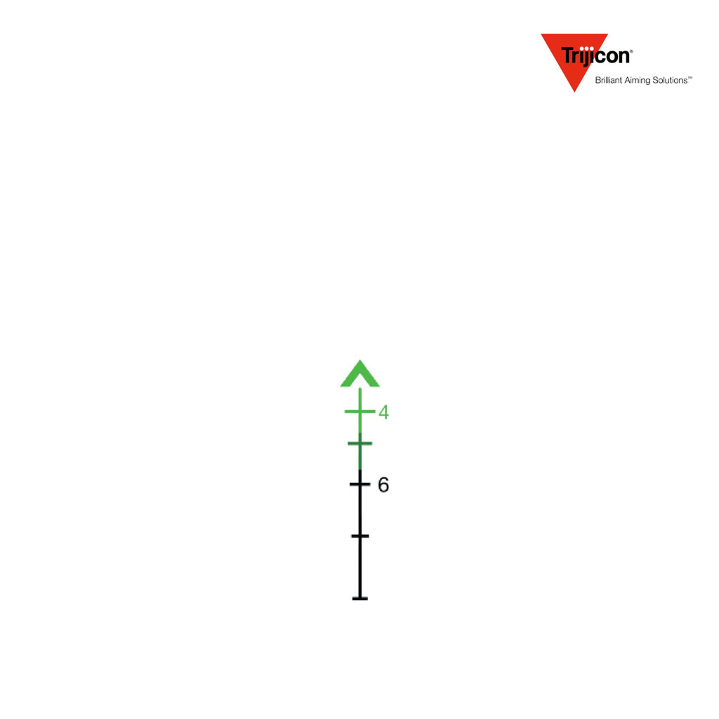 Trijicon ACOG 3.5x35 Rifle Scope Dual-Illuminated Green Chevron .223 5.56 BDC, Green Chevron reticle diagram