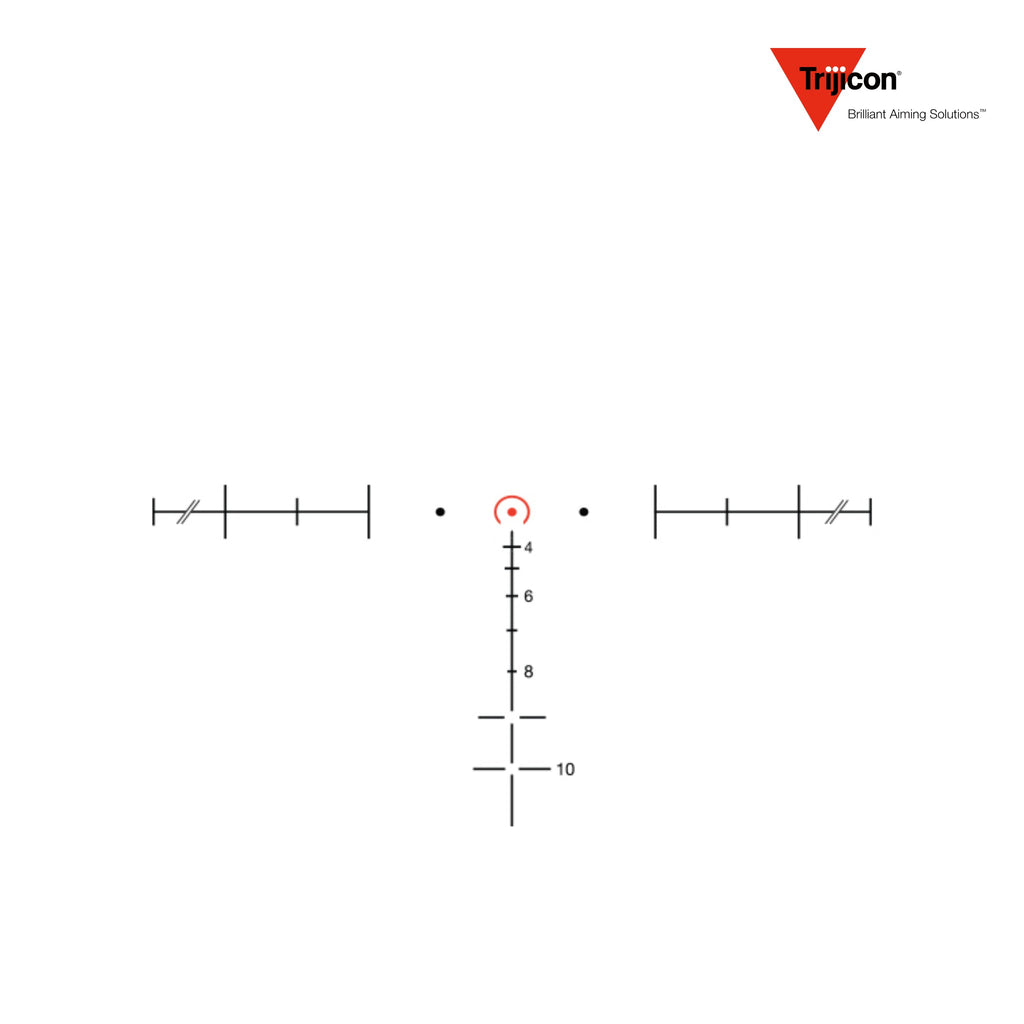Trijicon ACOG 3.5x35 Rifle Scope LED Illuminated Red Horseshoe Dot, .223 5.56 BDC, Red Horseshoe Dot reticle diagram