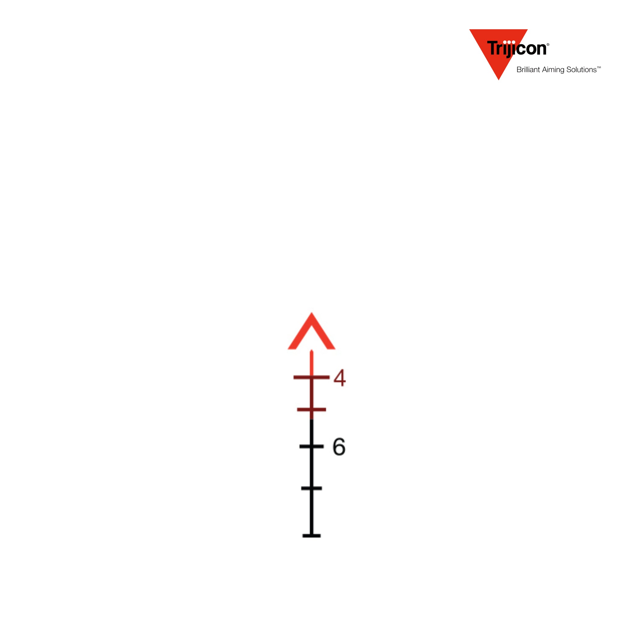 Trijicon ACOG 3.5x35 Rifle Scope Dual-Illuminated Red Chevron .308 7.62 BDC, Red Chevron reticle diagram