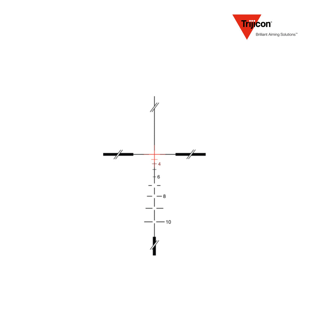 Trijicon ACOG 3.5x35 Rifle Scope Red Crosshair, .223 5.56 BDC, Red Crosshair reticle diagram