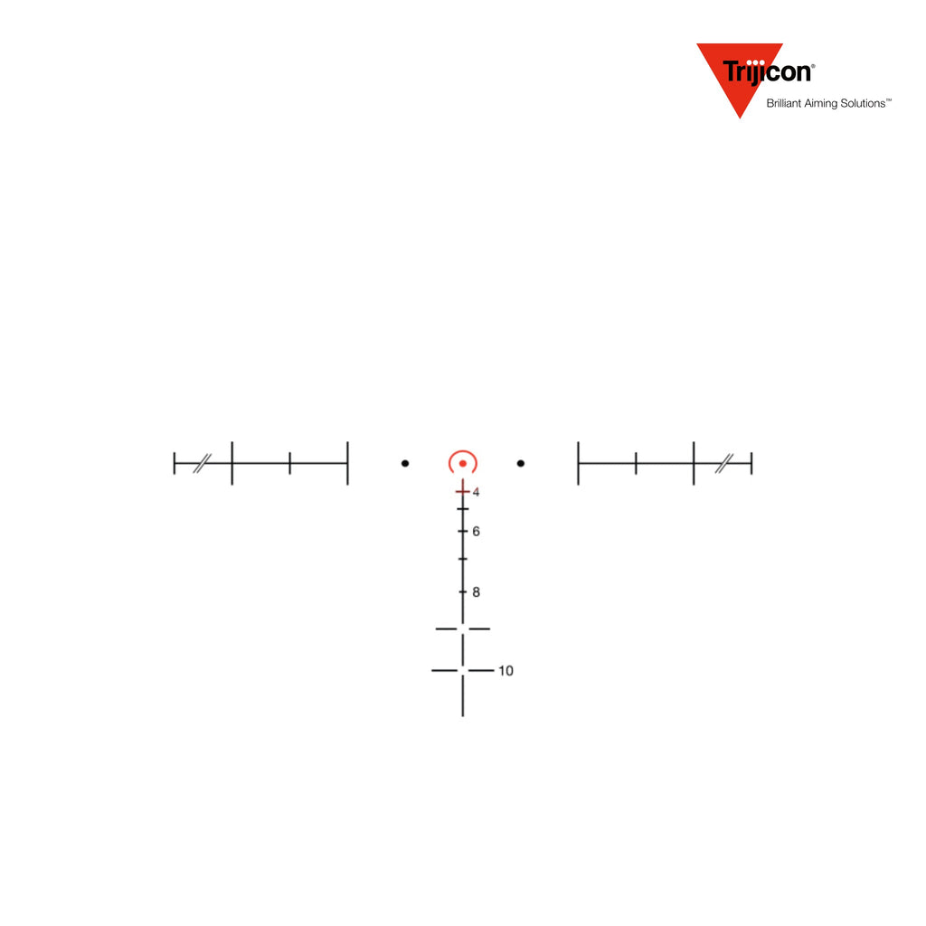 Trijicon ACOG 3.5x35 Rifle Scope Red Horseshoe Dot, .223 5.56 BDC, Red Horseshoe Dot reticle diagram