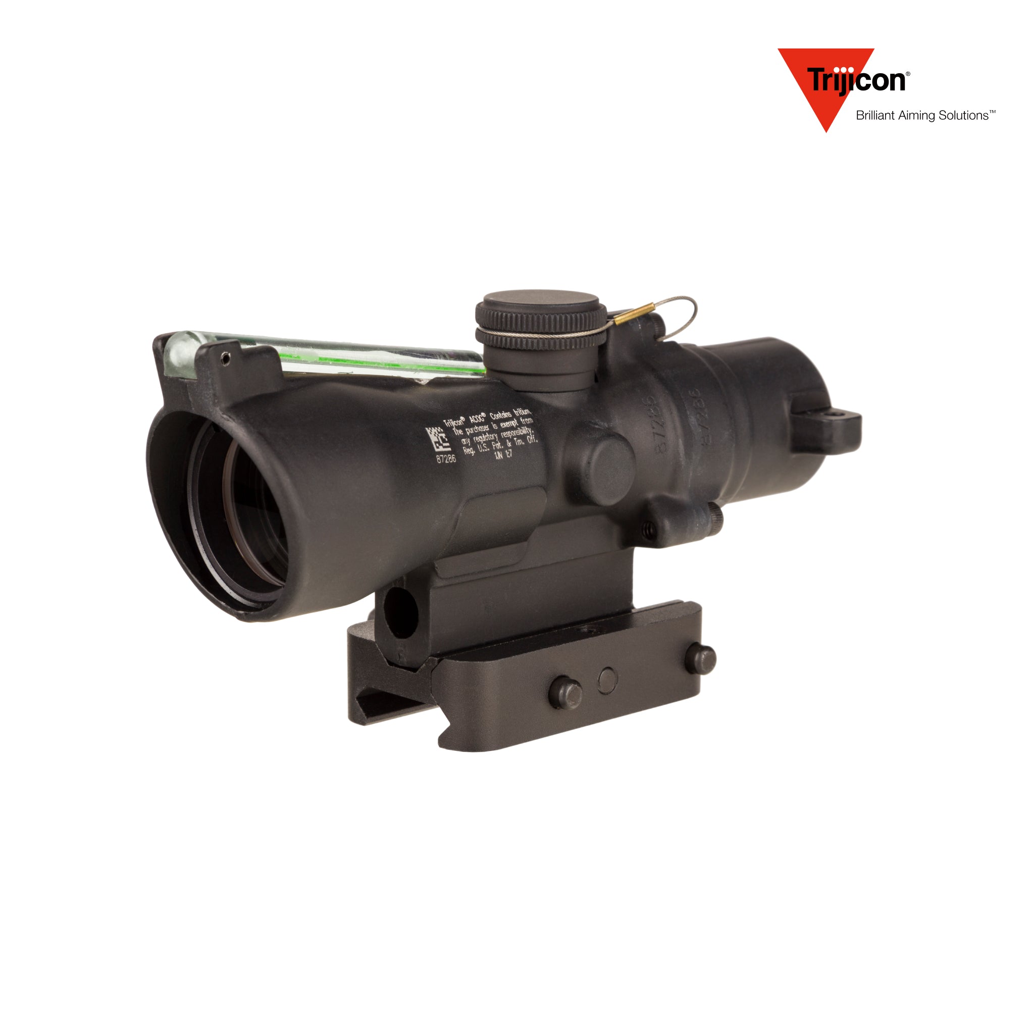 Trijicon ACOG 3x24 Rifle Scope Dual-Illuminated Green Horseshoe Dot .223 55gr BDC Standard Height, SKU TA50-C-400350