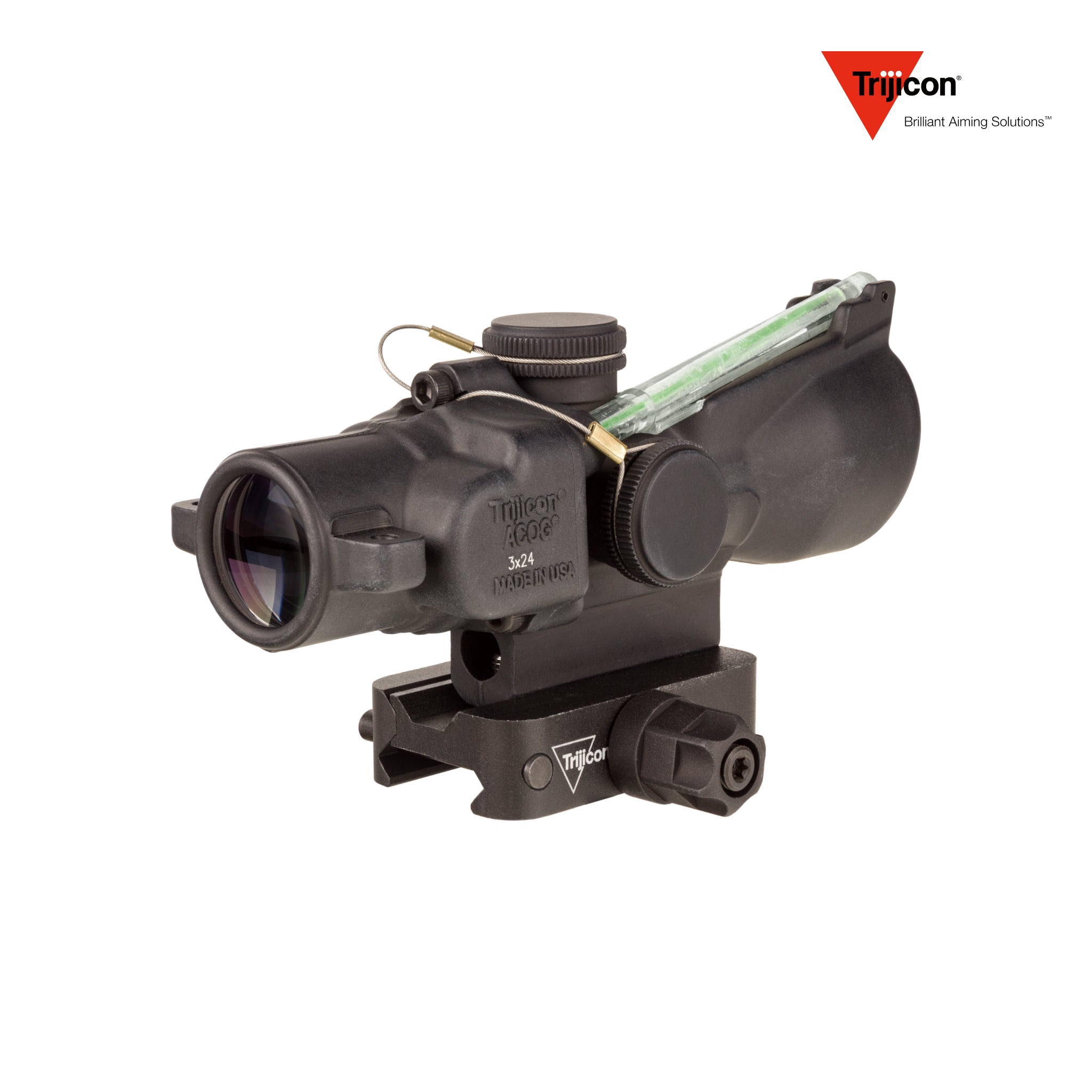 Trijicon ACOG 3x24 Rifle Scope Dual-Illuminated Green Horseshoe Dot .223 55gr BDC Standard Height, product image 4