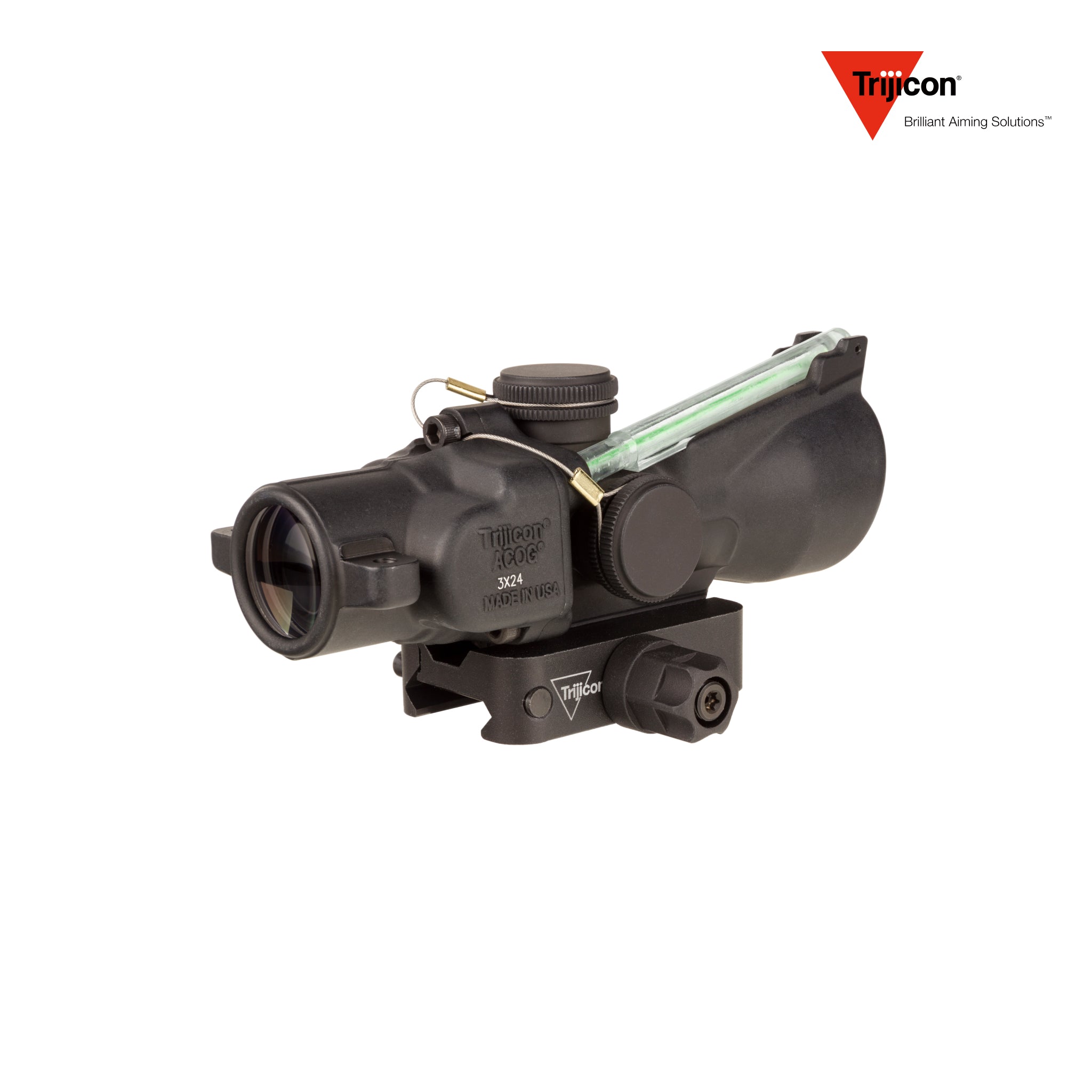 Trijicon ACOG 3x24 Rifle Scope Dual-Illuminated Green Horseshoe Dot 7.62x39 123gr BDC, product image 4