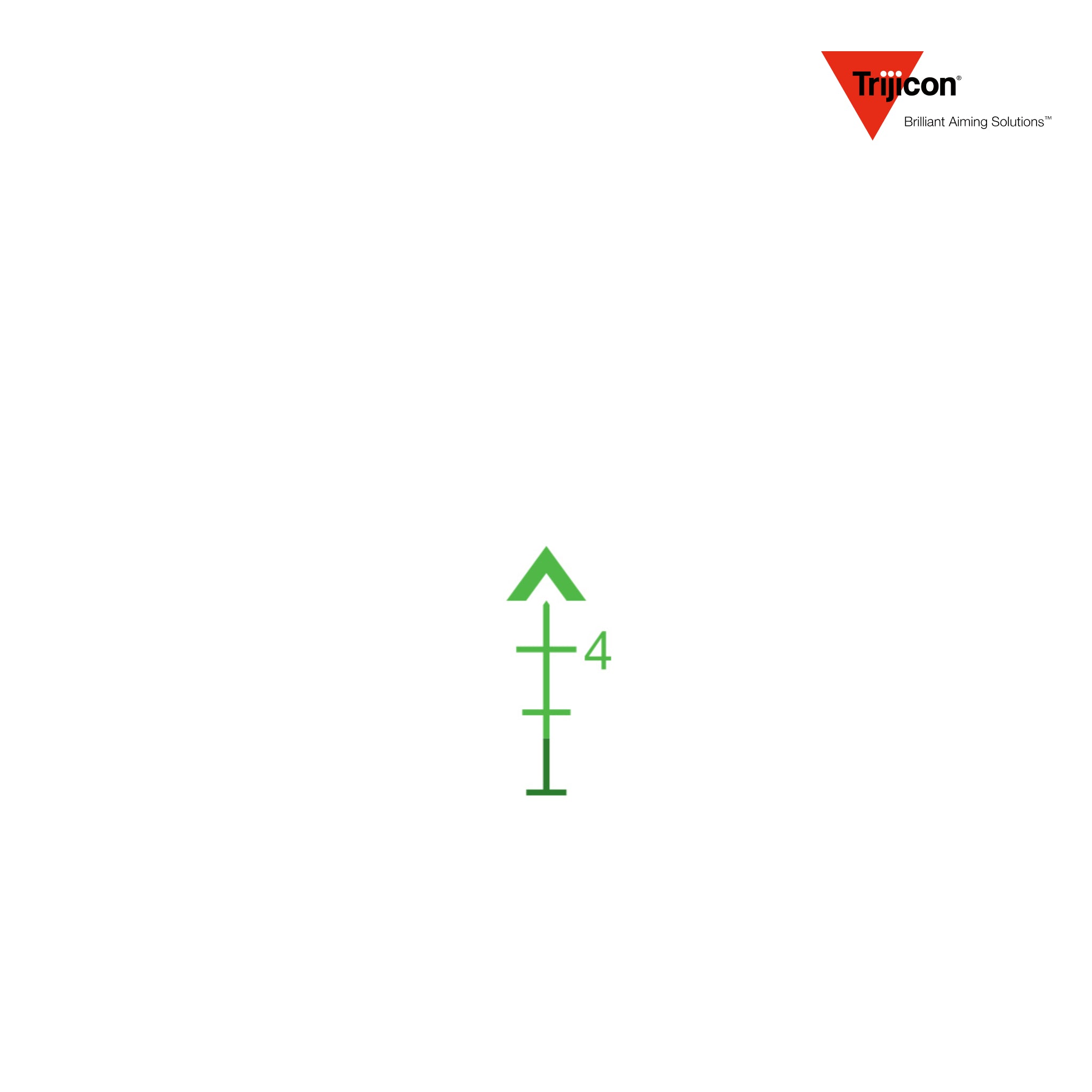 Trijicon ACOG 3x30 Rifle Scope Green Chevron BDC .223 62gr, Green Chevron BDC reticle diagram