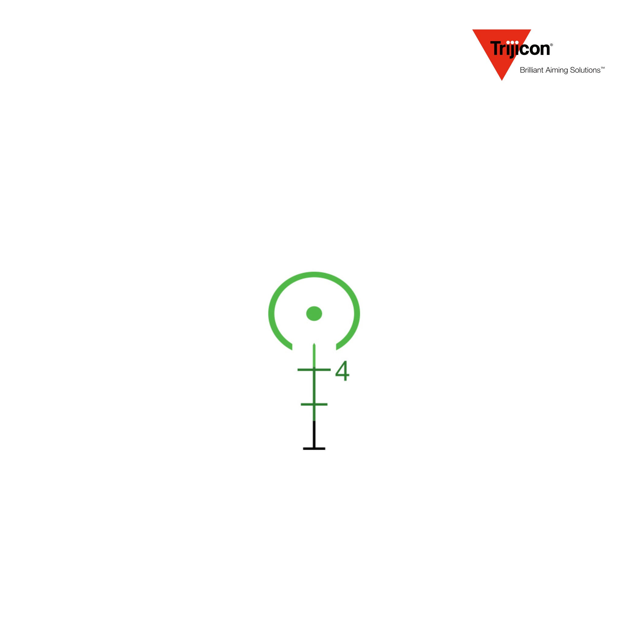 Trijicon ACOG 3x30 Rifle Scope Green Horseshoe Dot BDC 5.56x45mm 62gr, Green Horseshoe Dot BDC 5.56x45mm 62gr reticle diagram