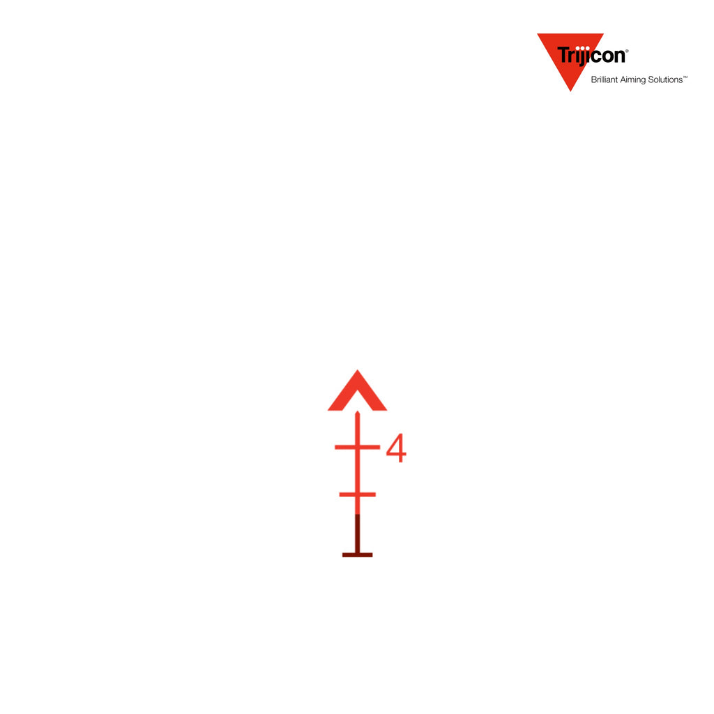 Trijicon ACOG 3x30 Rifle Scope Red Chevron BDC .223 62gr, Red Chevron BDC .223 62gr reticle diagram