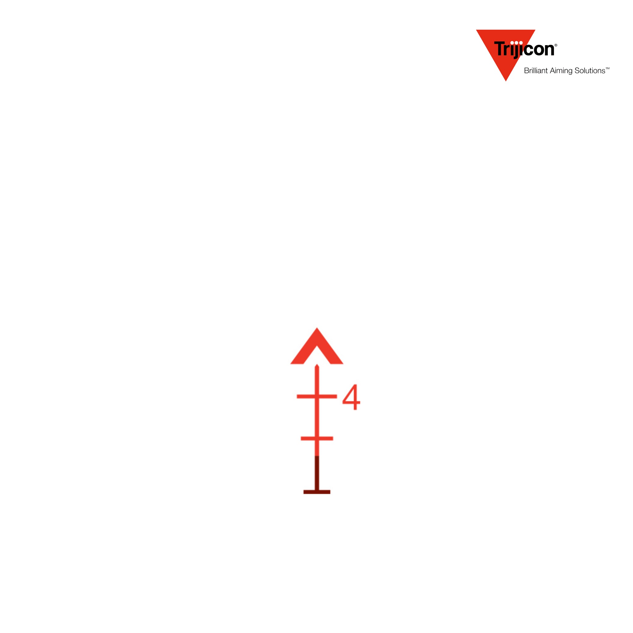 Trijicon ACOG 3x30 Rifle Scope Red Chevron BDC .223 62gr, Red Chevron BDC .223 62gr reticle diagram