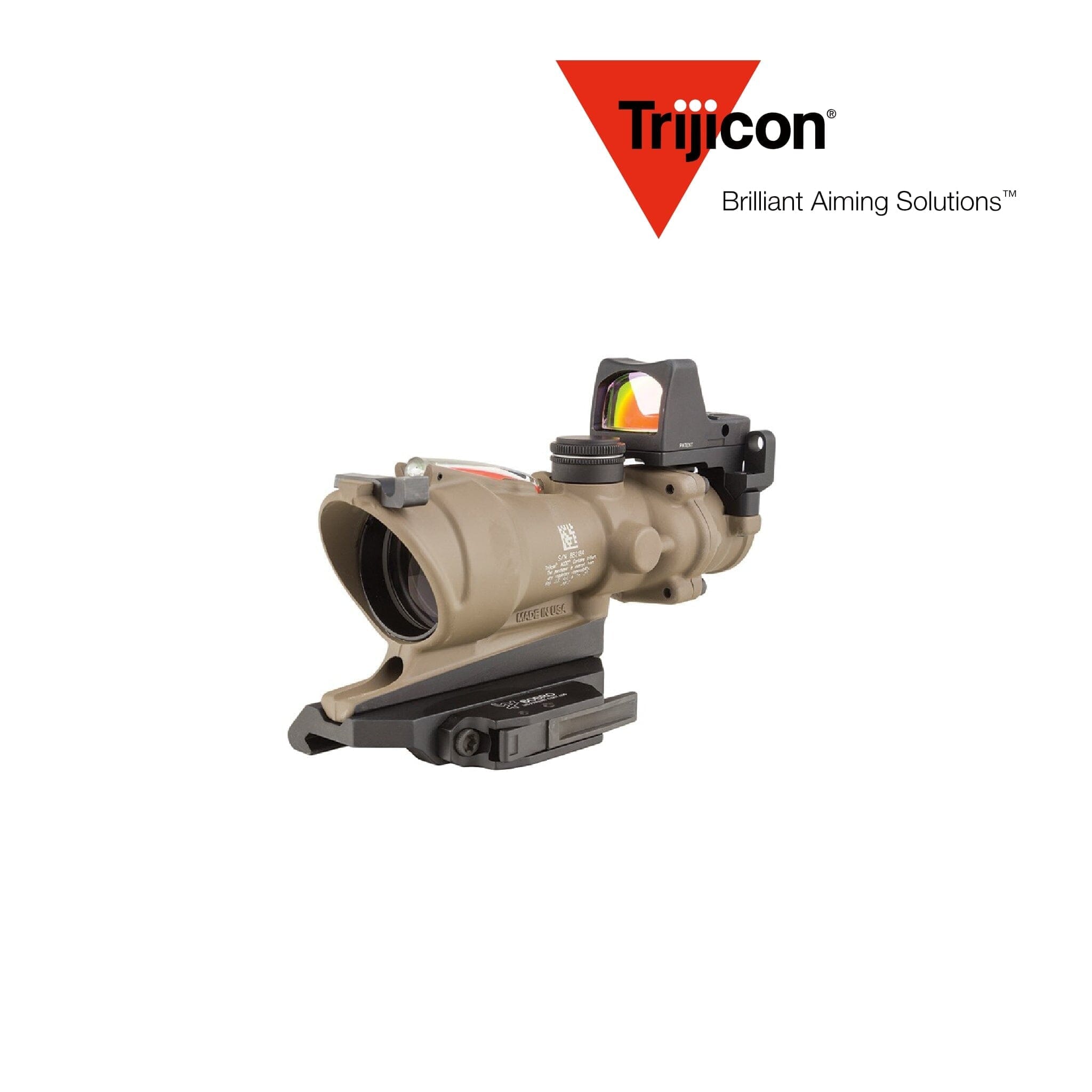 Trijicon ACOG 4x32 ECOS Dual-Sight Riflescope with RMR Red Crosshair BDC, product image 2