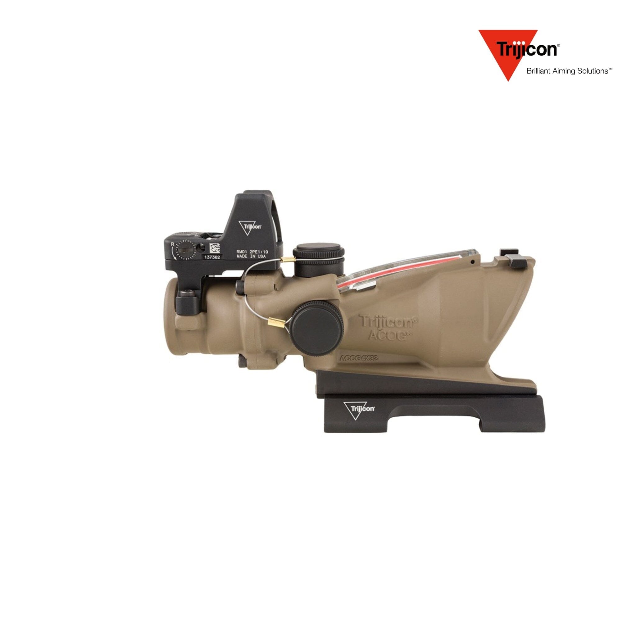 Trijicon ACOG 4x32 ECOS Dual-Sight Riflescope with RMR Red Crosshair BDC, product image 3