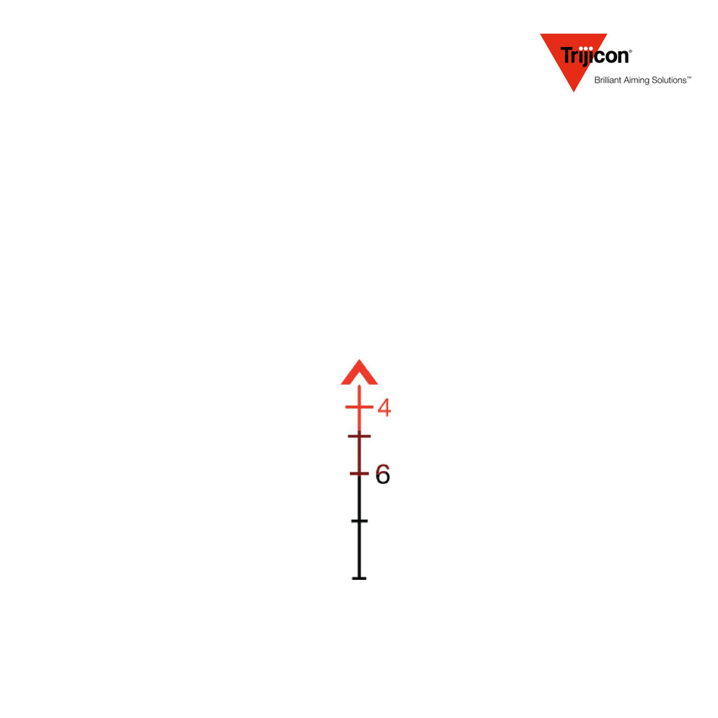 Trijicon ACOG 4x32 Rifle Scope LED Illuminated Red Chevron .223 5.56 BDC, Red Chevron BDC reticle diagram