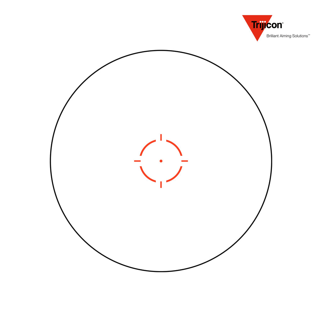 Trijicon MRO HD 1x Red Dot Sight 68 MOA Circle 2 MOA Dot Lower 1/3 Co-Witness Mount, 68 MOA Circle 2 MOA Dot reticle diagram