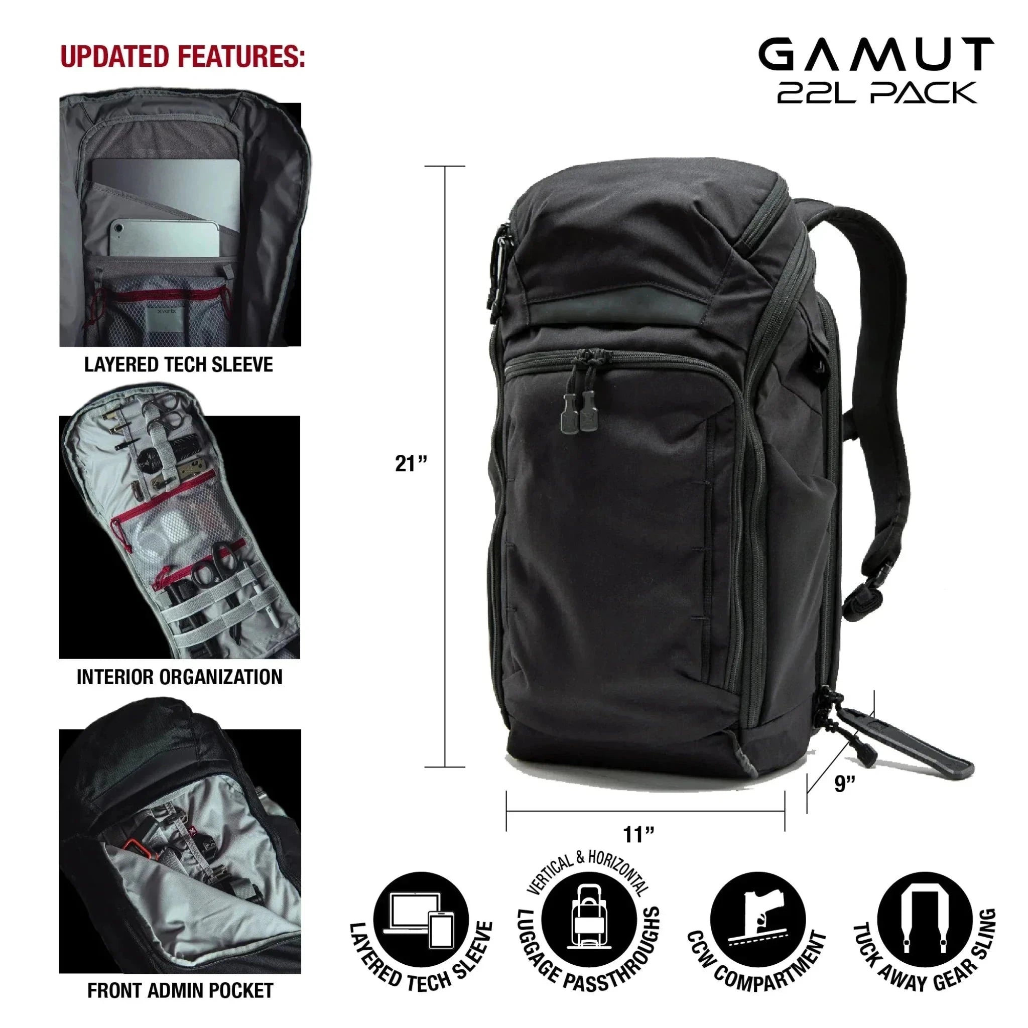 Vertx Gamut 22L Backpack Backpack Vertx 