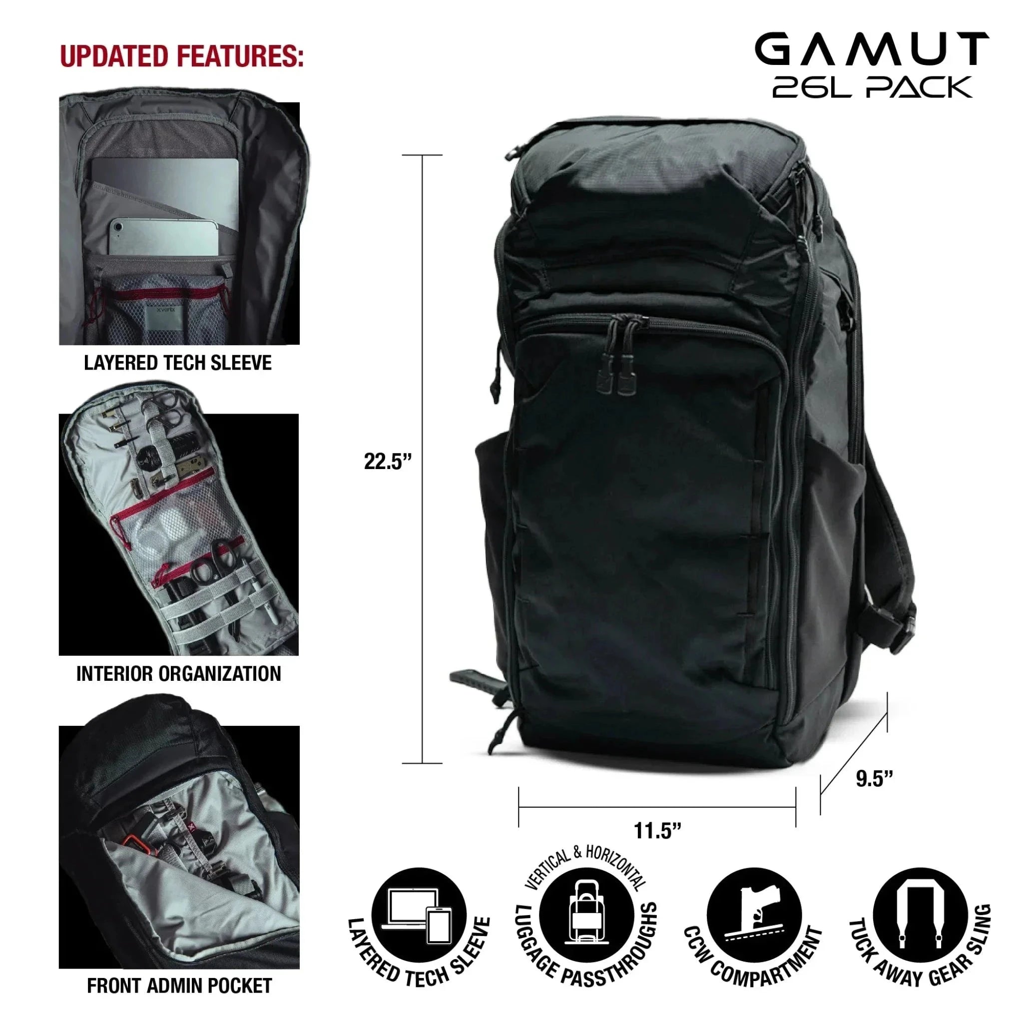 Vertx Gamut 26L Backpack Backpack Vertx 