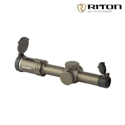 Riton Optics 3 Tactix 1-8x24 Rifle Scope Illuminated OT Reticle FDE - 3T18ASIFDE23 LPVO Rifle Scope Riton Optics 
